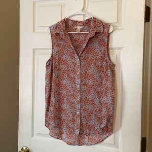 3 for $10 H&M Floral Sleeveless Button Up— size 10